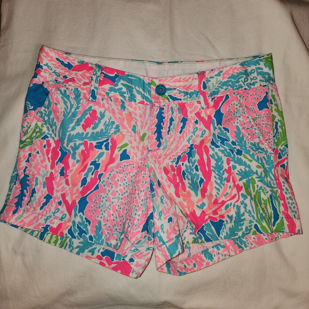 Lilly Pulitzer Colorful Coral Print Women's Shorts